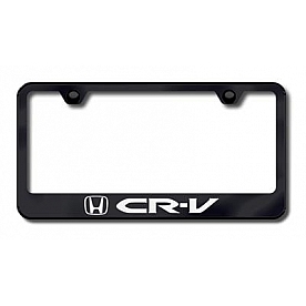 Automotive Gold License Plate Frame - Black Stainless Steel - LFCRVEB