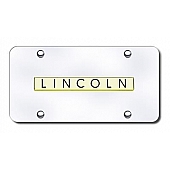 Automotive Gold License Plate - Lincoln Stainless Steel - LINNGC