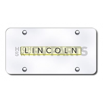 Automotive Gold License Plate - Lincoln Stainless Steel - LINNGC