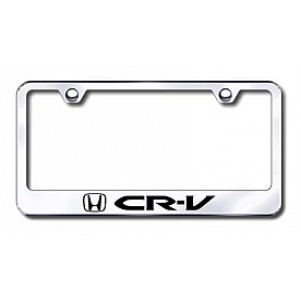 Automotive Gold License Plate Frame - Silver Stainless Steel - LFCRVEC
