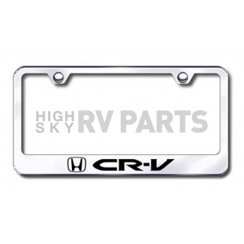 Automotive Gold License Plate Frame - Silver Stainless Steel - LFCRVEC