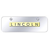 Automotive Gold License Plate - Lincoln Stainless Steel - LINNGCM
