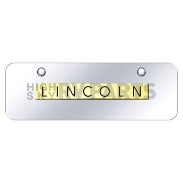 Automotive Gold License Plate - Lincoln Stainless Steel - LINNGCM