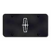 Automotive Gold License Plate - Black Lincoln Logo Stainless Steel - LINVBCB