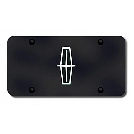 Automotive Gold License Plate - Black Lincoln Logo Stainless Steel - LINVBCB