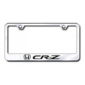 Automotive Gold License Plate Frame - Silver Stainless Steel - LFCRZEC