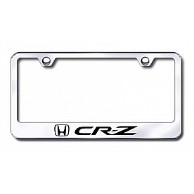 Automotive Gold License Plate Frame - Silver Stainless Steel - LFCRZEC