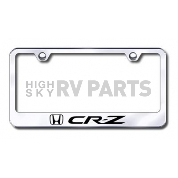 Automotive Gold License Plate Frame - Silver Stainless Steel - LFCRZEC