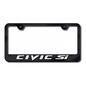 Automotive Gold License Plate Frame - Black Stainless Steel - LFCSIEB