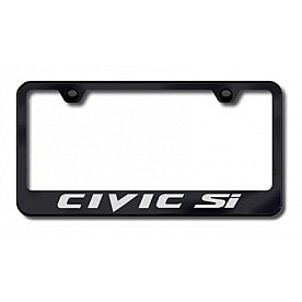 Automotive Gold License Plate Frame - Black Stainless Steel - LFCSIEB