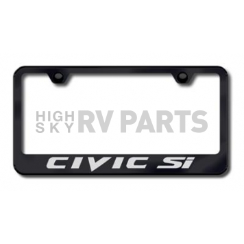 Automotive Gold License Plate Frame - Black Stainless Steel - LFCSIEB