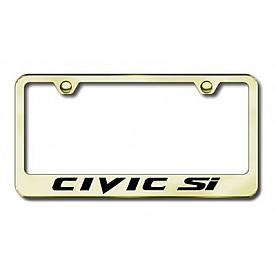 Automotive Gold License Plate Frame - Gold Stainless Steel - LFCSIEG