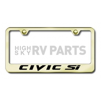 Automotive Gold License Plate Frame - Gold Stainless Steel - LFCSIEG