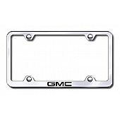 Automotive Gold License Plate Frame - Silver Stainless Steel - LFWGMCEC