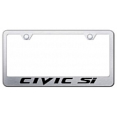 Automotive Gold License Plate Frame - Silver Stainless Steel - LFCSIES