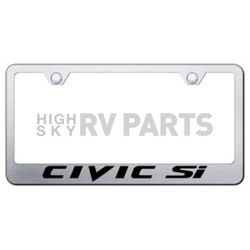 Automotive Gold License Plate Frame - Silver Stainless Steel - LFCSIES
