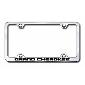 Automotive Gold License Plate Frame - Silver Stainless Steel - LFWGRAEC