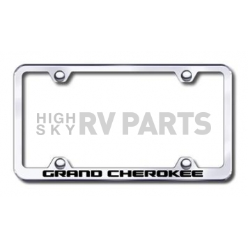 Automotive Gold License Plate Frame - Silver Stainless Steel - LFWGRAEC