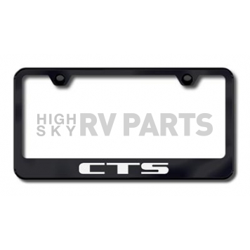 Automotive Gold License Plate Frame - Black Stainless Steel - LFCTSEB