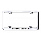 Automotive Gold License Plate Frame - Silver Stainless Steel - LFWGVIEC
