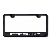 Automotive Gold License Plate Frame - Black Stainless Steel - LFCTSVEB