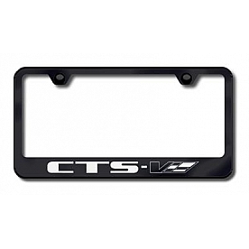 Automotive Gold License Plate Frame - Black Stainless Steel - LFCTSVEB