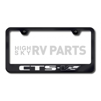 Automotive Gold License Plate Frame - Black Stainless Steel - LFCTSVEB