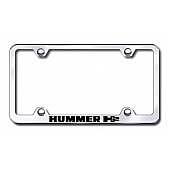 Automotive Gold License Plate Frame - Silver Stainless Steel - LFWH2EC