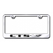 Automotive Gold License Plate Frame - Silver Stainless Steel - LFCTSVEC