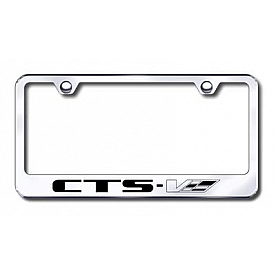 Automotive Gold License Plate Frame - Silver Stainless Steel - LFCTSVEC