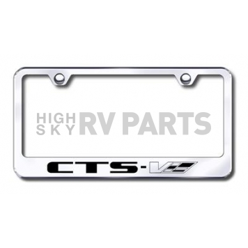 Automotive Gold License Plate Frame - Silver Stainless Steel - LFCTSVEC