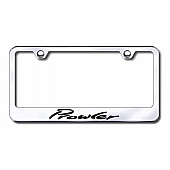 Automotive Gold License Plate Frame - Silver Stainless Steel - LFPRWEC
