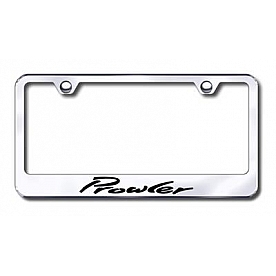 Automotive Gold License Plate Frame - Silver Stainless Steel - LFPRWEC