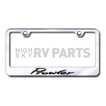 Automotive Gold License Plate Frame - Silver Stainless Steel - LFPRWEC
