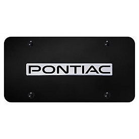 Automotive Gold License Plate - Pontiac Stainless Steel - PONNCB