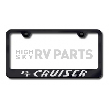 Automotive Gold License Plate Frame - Black Stainless Steel - LFPTCEB