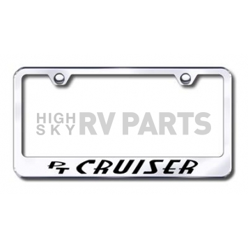 Automotive Gold License Plate Frame - Silver Stainless Steel - LFPTCEC