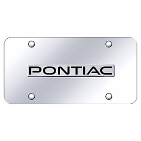 Automotive Gold License Plate - Pontiac Stainless Steel - PONNCC