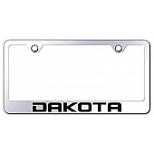 Automotive Gold License Plate Frame - Silver Stainless Steel - LFDAKEC