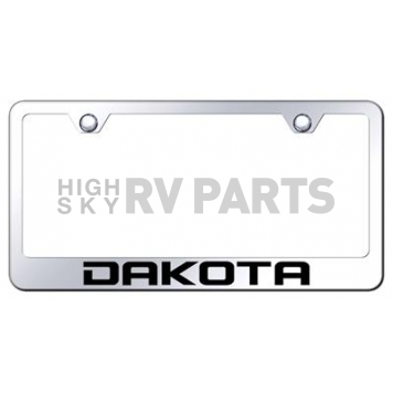 Automotive Gold License Plate Frame - Silver Stainless Steel - LFDAKEC
