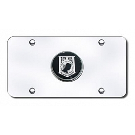 Automotive Gold License Plate - POW/MIA Stainless Steel - POWCC