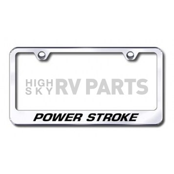 Automotive Gold License Plate Frame - Silver Stainless Steel - LFPWREC