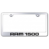 Automotive Gold License Plate Frame - Silver Stainless Steel - LFR15EC