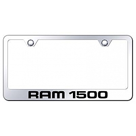 Automotive Gold License Plate Frame - Silver Stainless Steel - LFR15EC