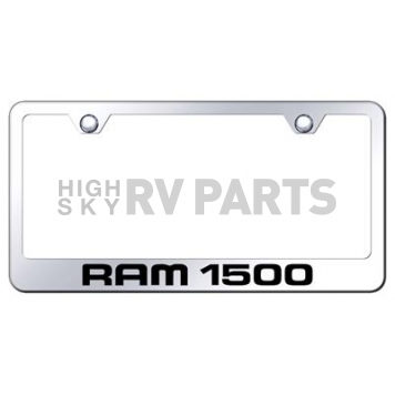 Automotive Gold License Plate Frame - Silver Stainless Steel - LFR15EC