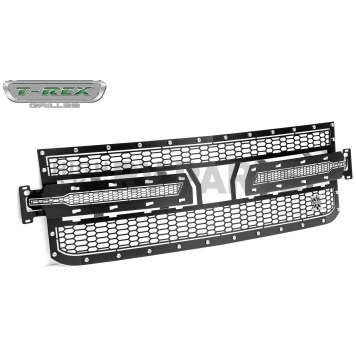 T-Rex Truck Products Grille Insert - Honey Comb Square Black Powder Coated Mild Steel - 7711261-1