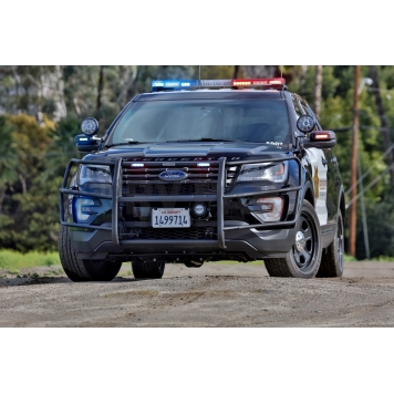 Go Rhino Safety Division Bumper Push Bar 3 Inch Powder Coated Black Steel - 53442L91-1