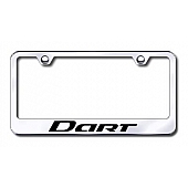 Automotive Gold License Plate Frame - Silver Stainless Steel - LFDARTEC