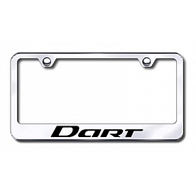 Automotive Gold License Plate Frame - Silver Stainless Steel - LFDARTEC