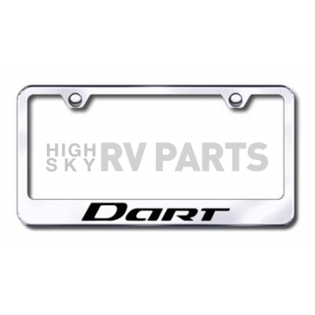 Automotive Gold License Plate Frame - Silver Stainless Steel - LFDARTEC